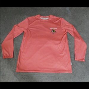 Coral long sleeve Magellan fishing shirt.